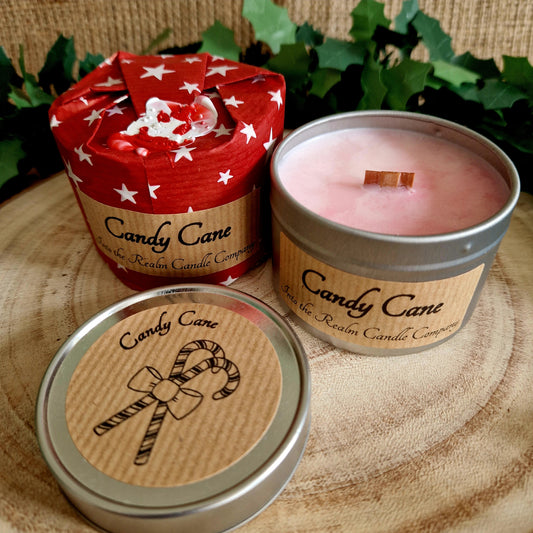 Candy Cane Crackling Tin