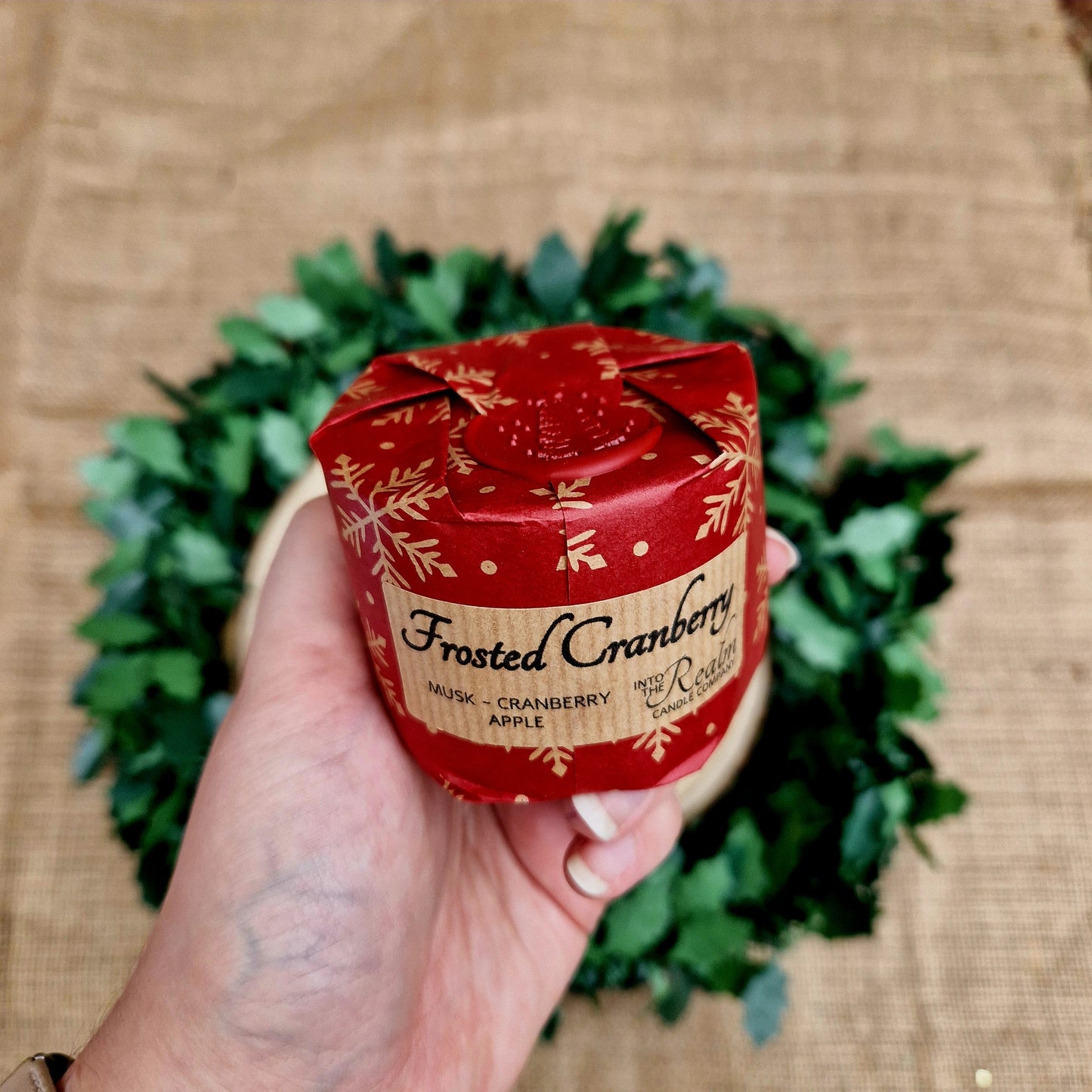 Frosted Cranberry Crackling Tin