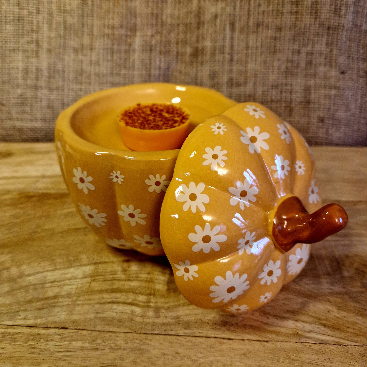 Groovy Floral Pumpkin Wax/Oil Burner
