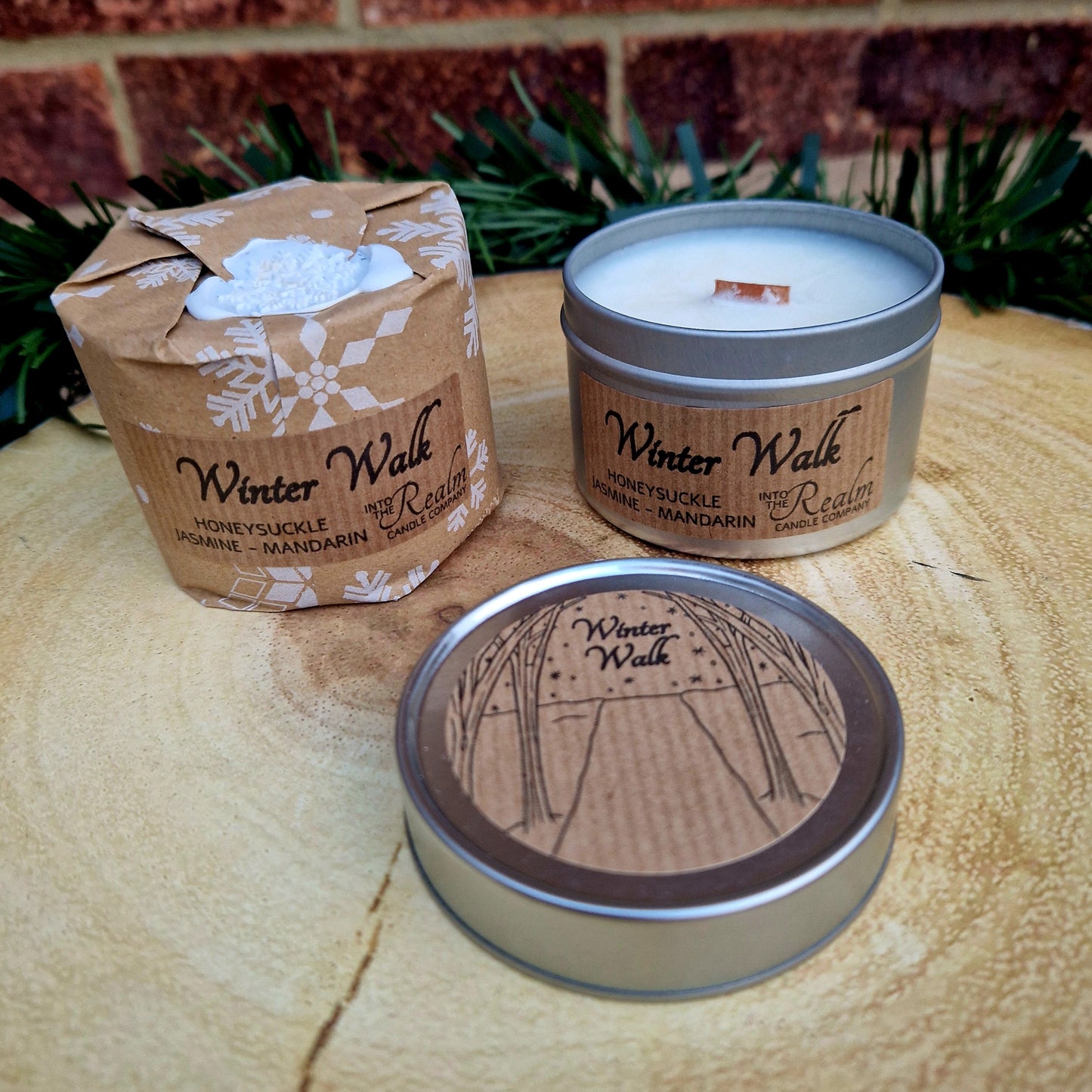 Winter Walk Crackling Tin