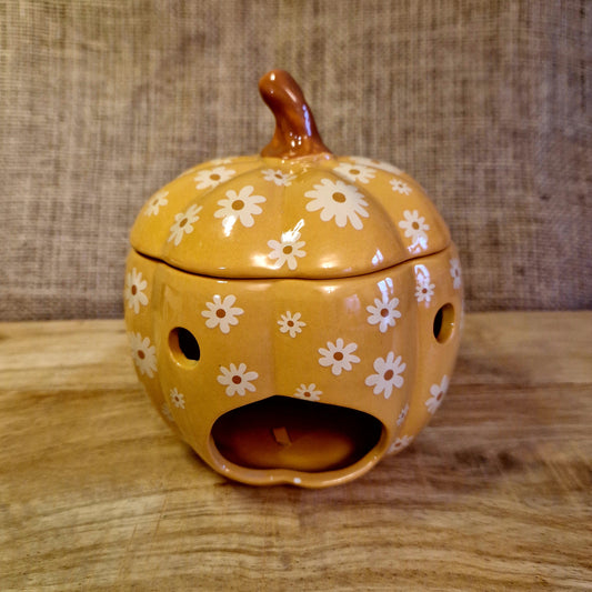 Groovy Floral Pumpkin Wax/Oil Burner