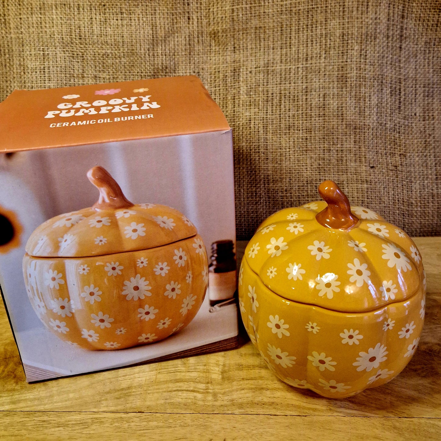 Groovy Floral Pumpkin Wax/Oil Burner