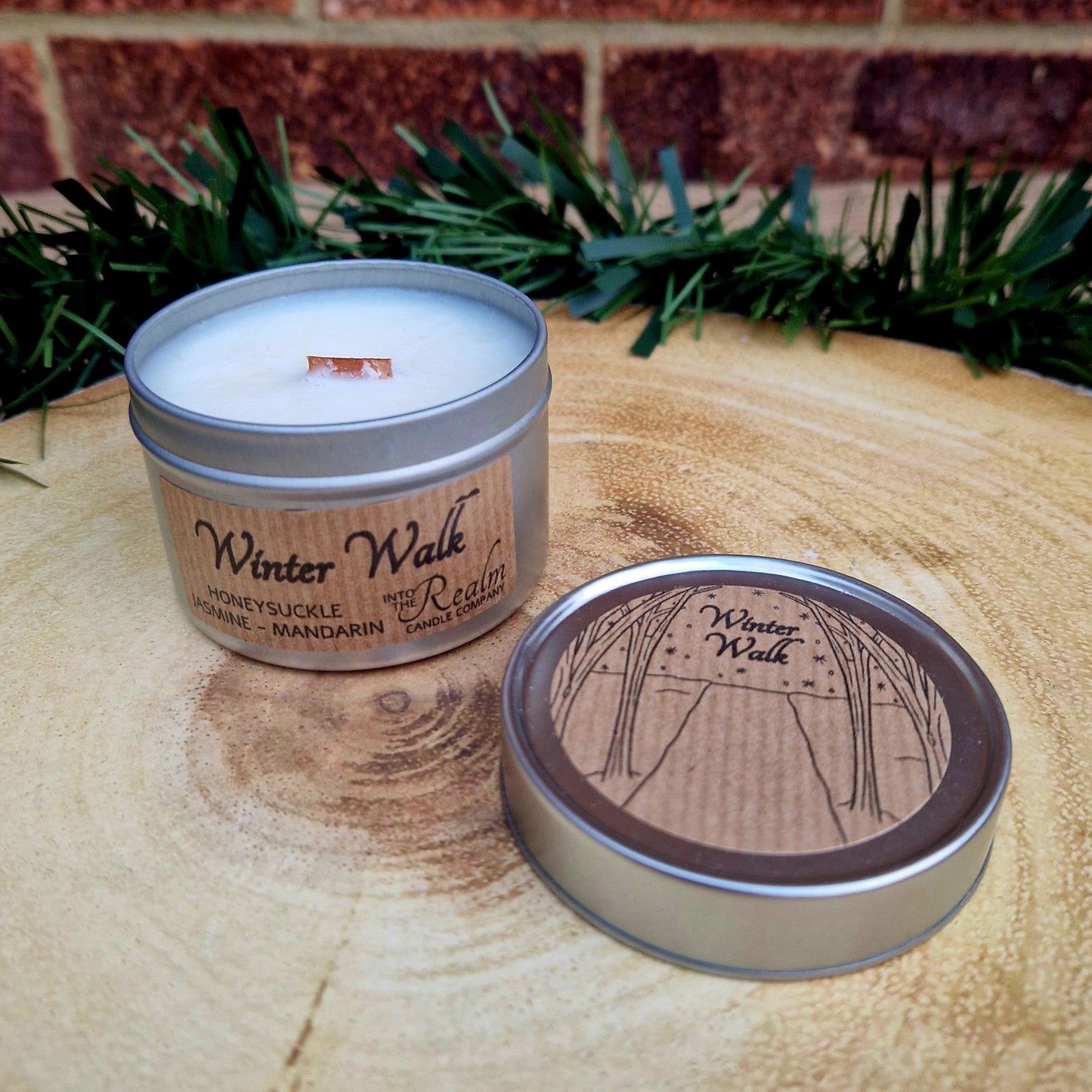 Winter Walk Crackling Tin