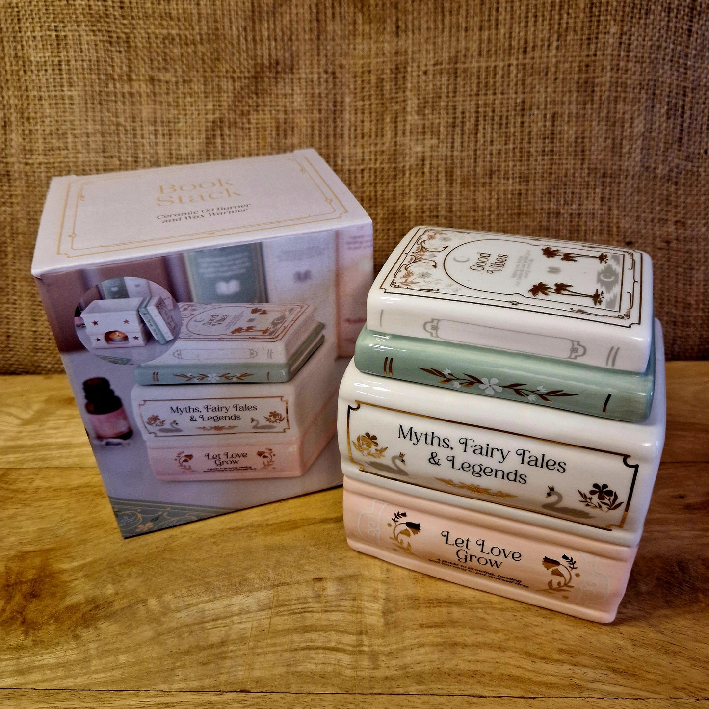 Book Stack Wax/Oil Burner